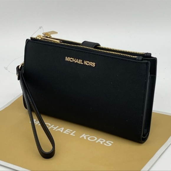 Michael Kors Large Double Zip Wallet Wristlet Leather - Picture 4 of 10